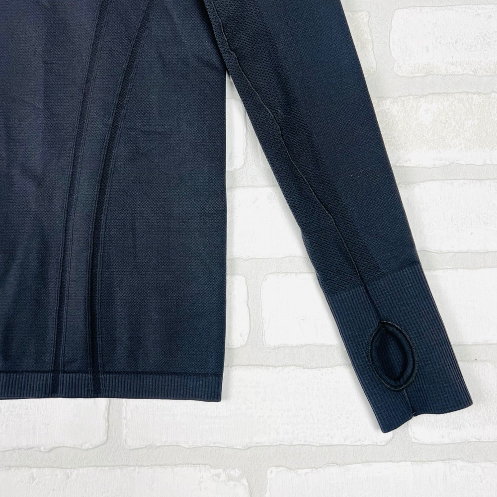 Ivivva Lululemon Swiftly Tech Long Sleeve Shirt Black Thumbholes Youth 12 - Picture 10 of 12